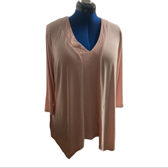 ADRIANNA PAPELL, women’s top size 2X, peach color - Picture 1 of 12